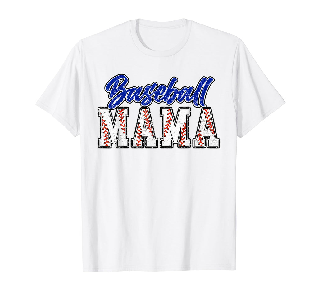 Baseball Mom Groovy Baseball Team Mama T-Shirt - Novelty Apparel Men Women - T-Shirt, Sweatshirt, Hoodie