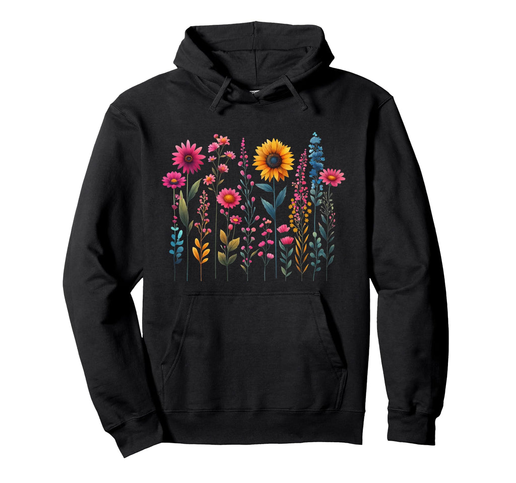 Wildflower Boho Summer Hoodie - Minimalist Print Unisex - T-Shirt, Sweatshirt, Hoodie