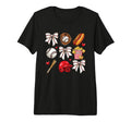 Baseball Bow Game Day Snacks Sporty T-Shirt - Graphic Print Unisex - T-Shirt, Sweatshirt, Hoodie