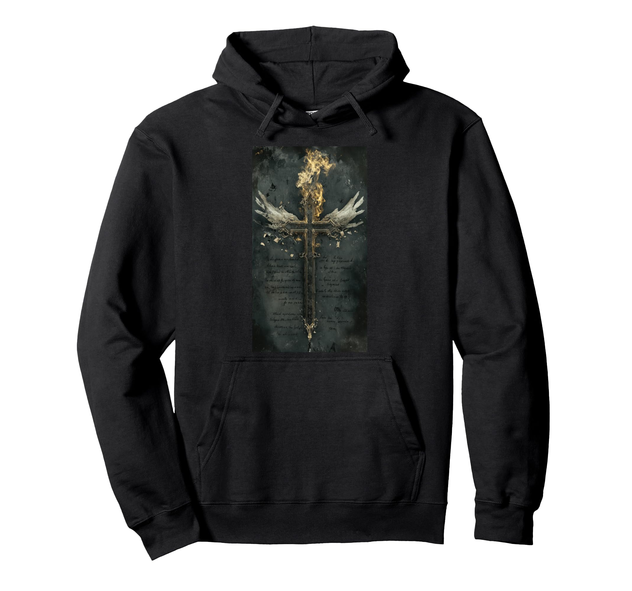 Gothic Cross Grunge Aesthetic Y2K Hoodie - Casual Everyday Wear for Adults - T-Shirt, Sweatshirt, Hoodie