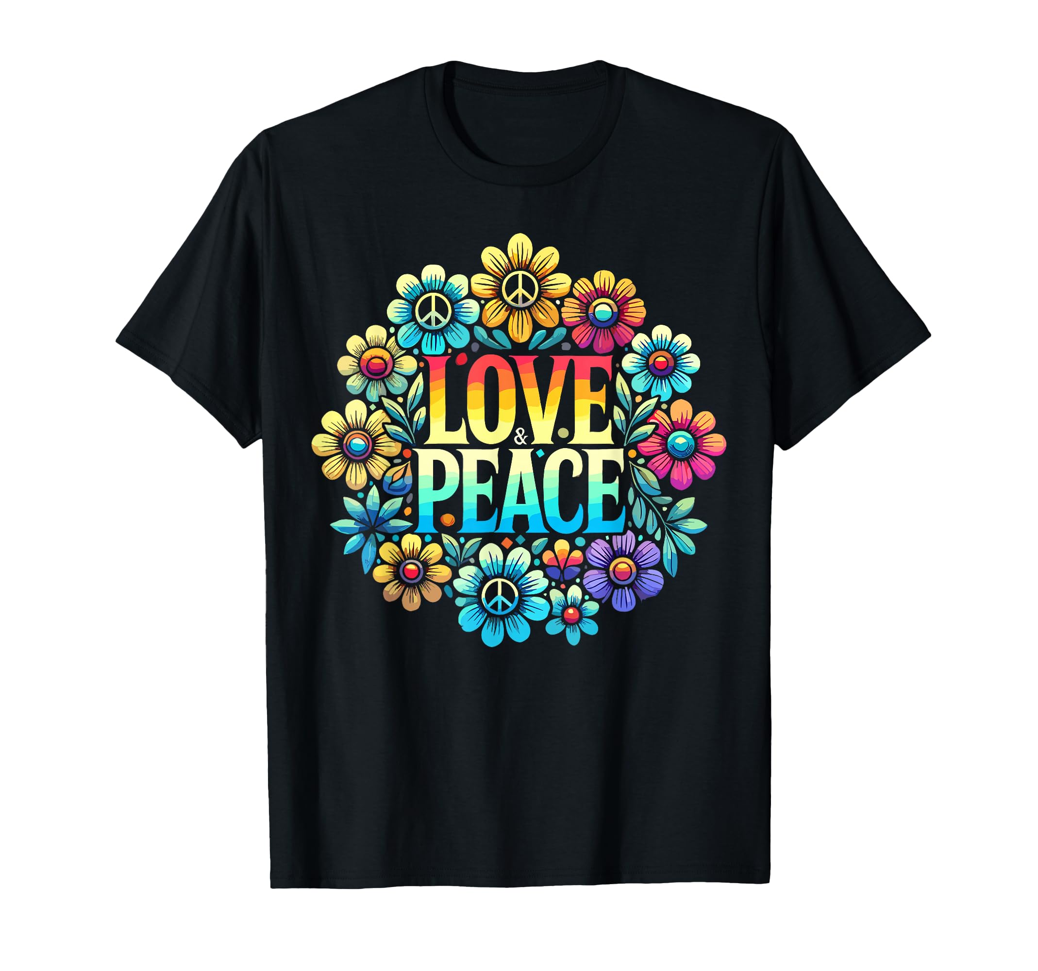 Peace Sign Love Hippie T-Shirt - Novelty Apparel Unisex - T-Shirt, Sweatshirt, Hoodie