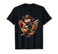 Cowboy Cat Riding Chicken Funny Western T-Shirt - Graphic Print Men Women - T-Shirt, Sweatshirt, Hoodie