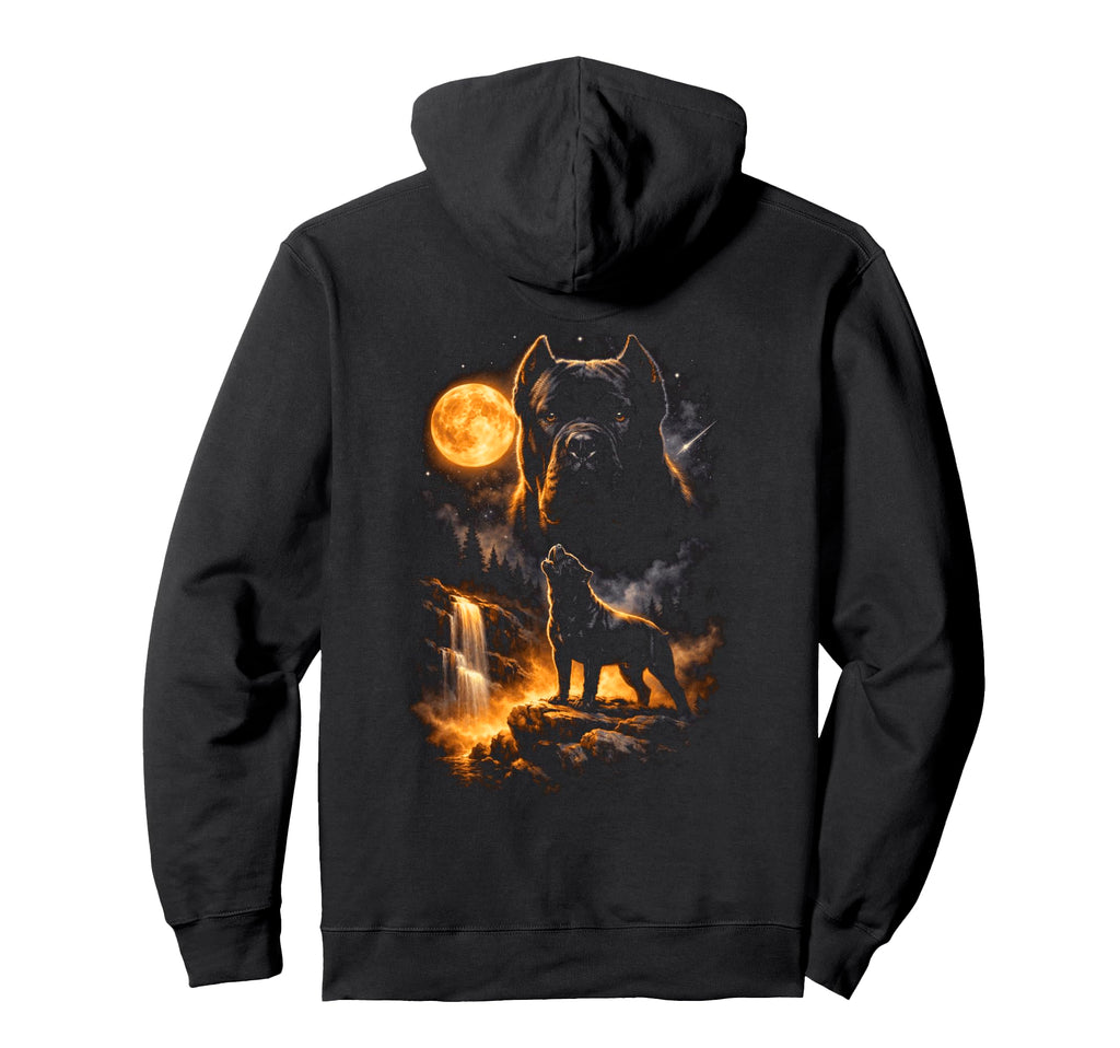 Cane Corso Howling To Moon 90S Funny Dog Hoodie - Custom Art Print Unisex - T-Shirt, Sweatshirt, Hoodie