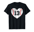 Baseball Heart Player 13 Baseball T-Shirt - Casual Everyday Wear Unisex - T-Shirt, Sweatshirt, Hoodie