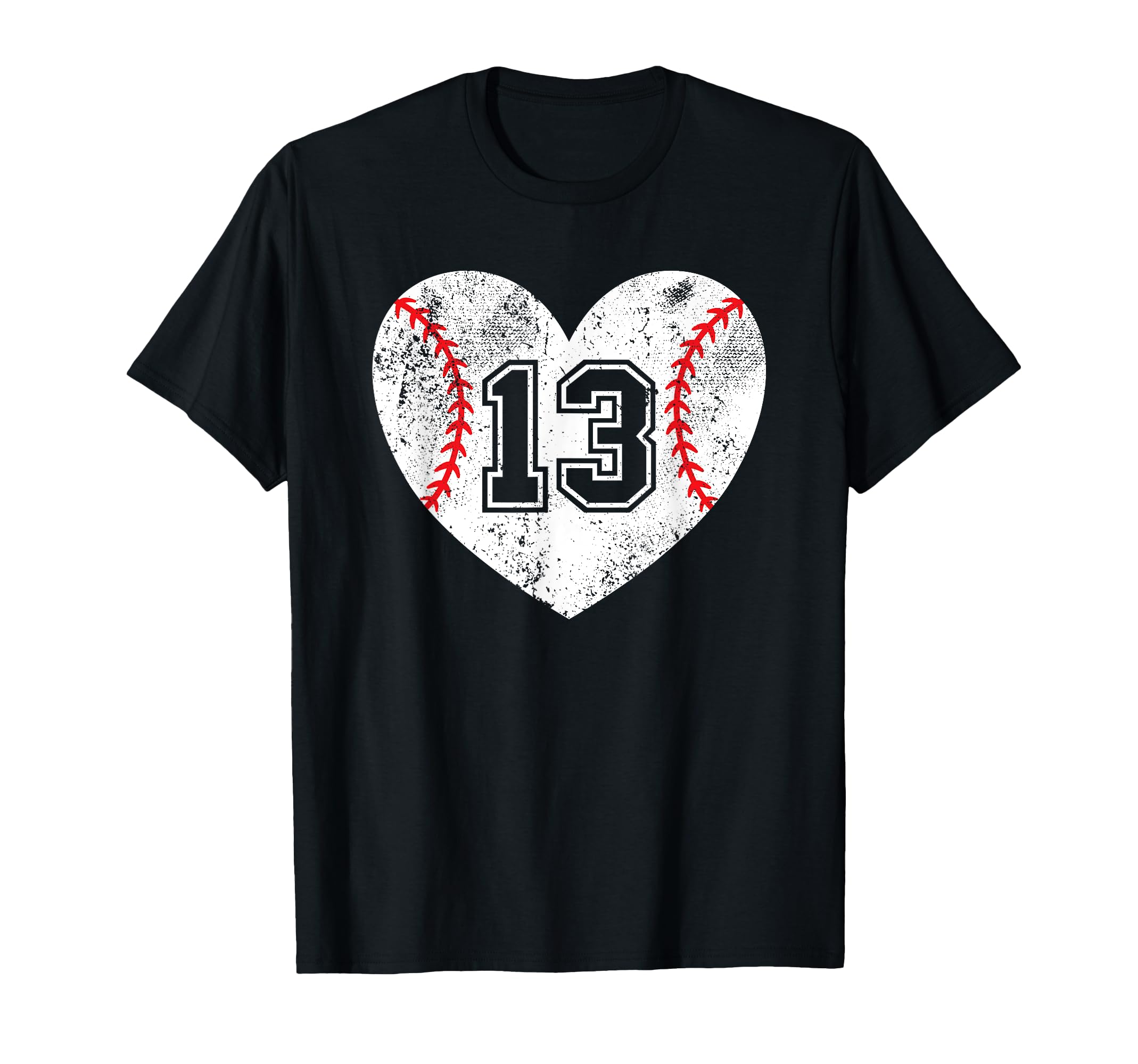 Baseball Heart Player 13 Baseball T-Shirt - Casual Everyday Wear Unisex - T-Shirt, Sweatshirt, Hoodie