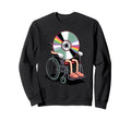 Wheelchair Compact Disc Old School Sweatshirt - Unique Graphic for Adults - T-Shirt, Sweatshirt, Hoodie