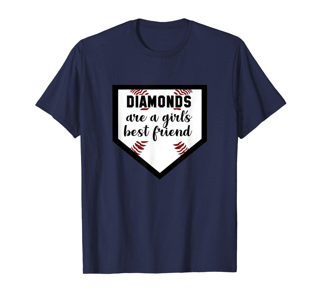 Diamonds Are Best Friend Baseball Mom T-Shirt - Graphic Print Unisex - T-Shirt, Sweatshirt, Hoodie