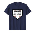 Diamonds Are Best Friend Baseball Mom T-Shirt - Graphic Print Unisex - T-Shirt, Sweatshirt, Hoodie