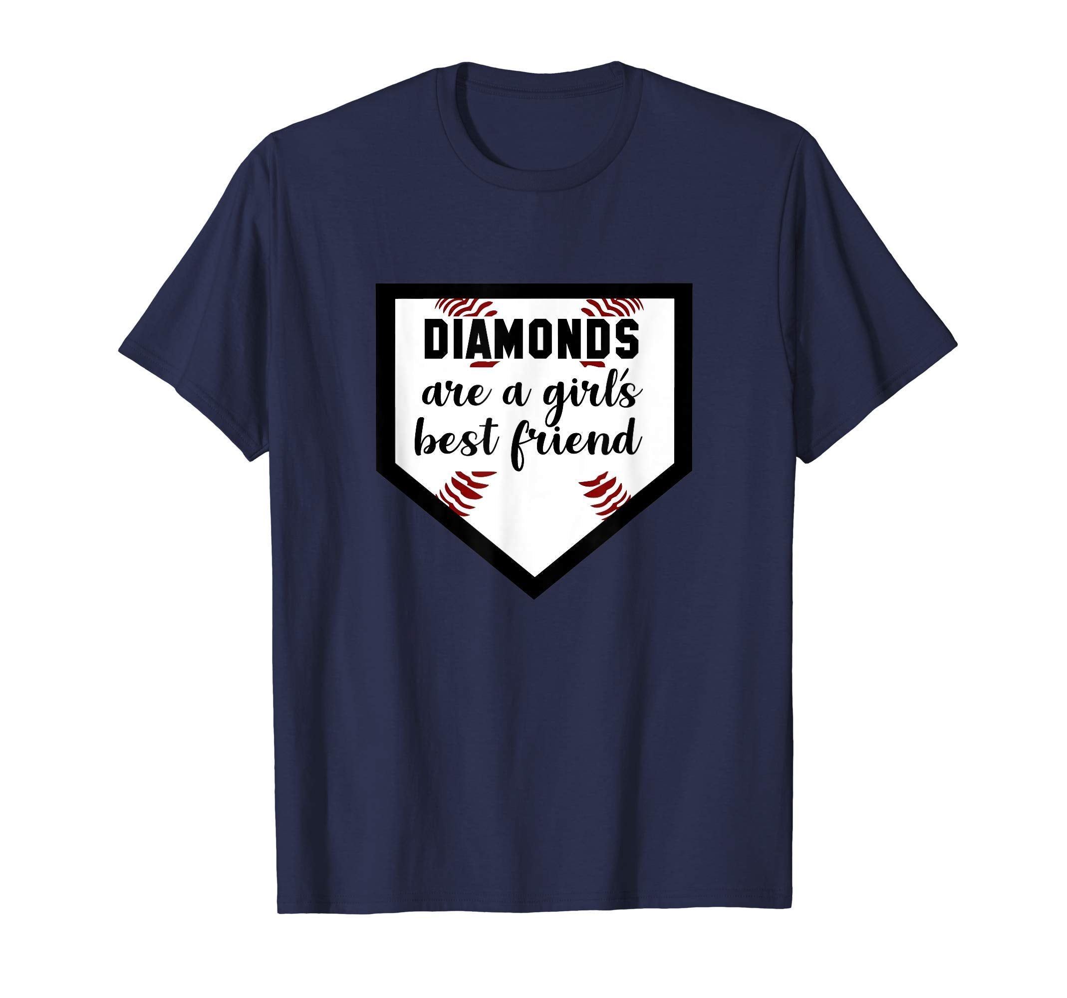 Diamonds Are Best Friend Baseball Mom T-Shirt - Graphic Print Unisex - T-Shirt, Sweatshirt, Hoodie