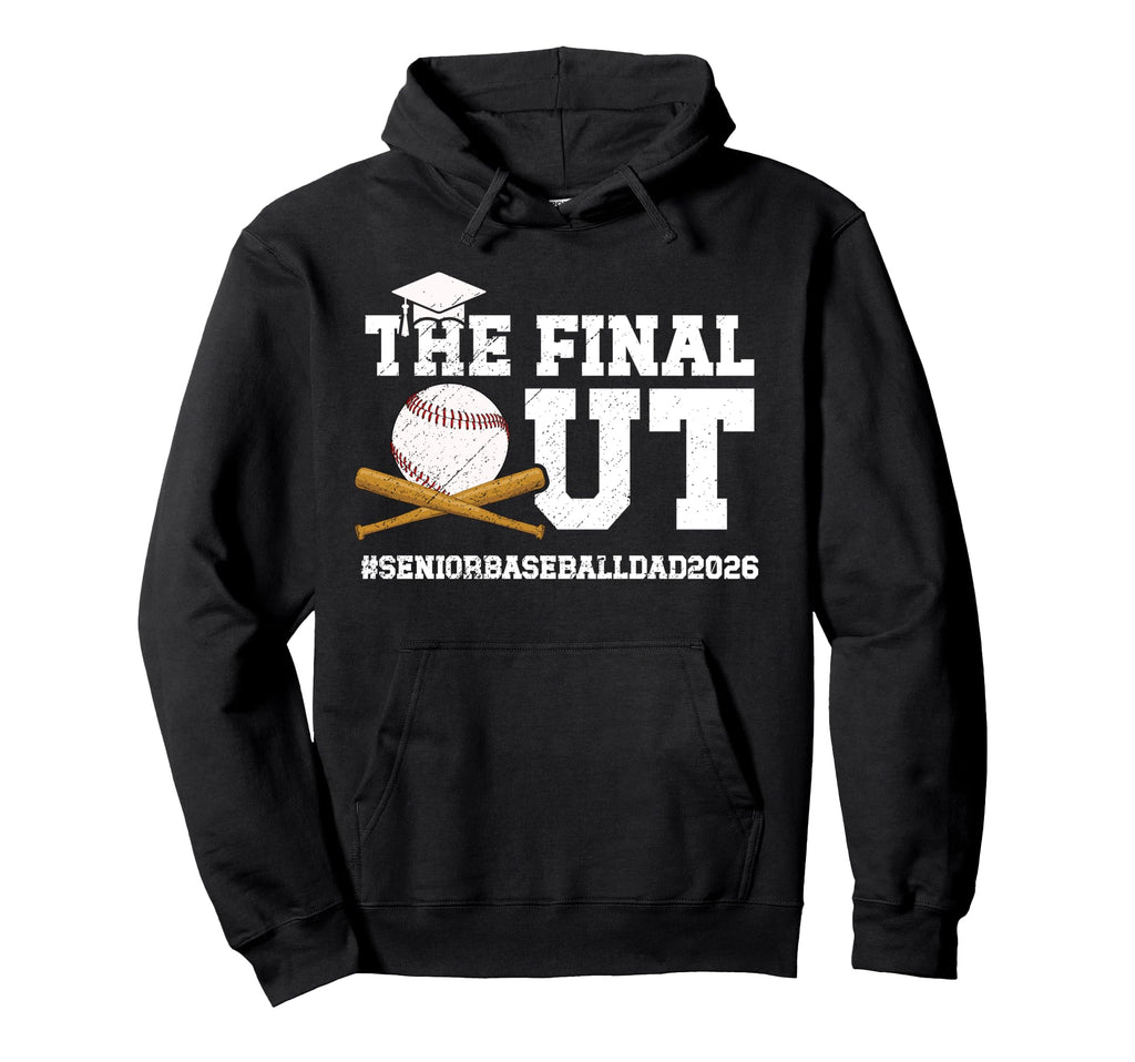Funny Baseball Senior Dad 2026 Hoodie - Casual Everyday Wear for Adults - T-Shirt, Sweatshirt, Hoodie
