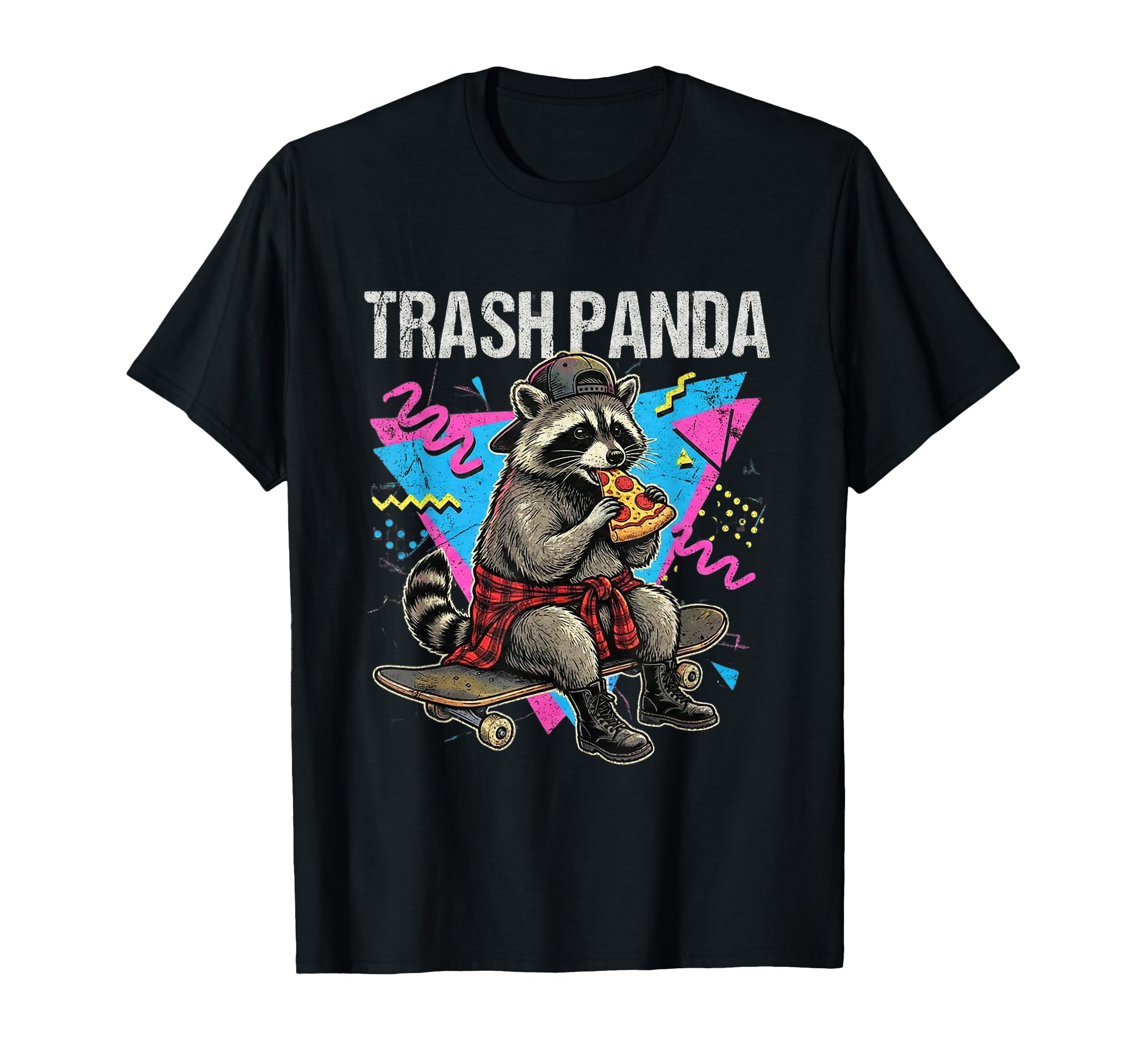 90S Grunge Raccoon Trash Panda Pizza T-Shirt - Graphic Print Men Women - T-Shirt, Sweatshirt, Hoodie