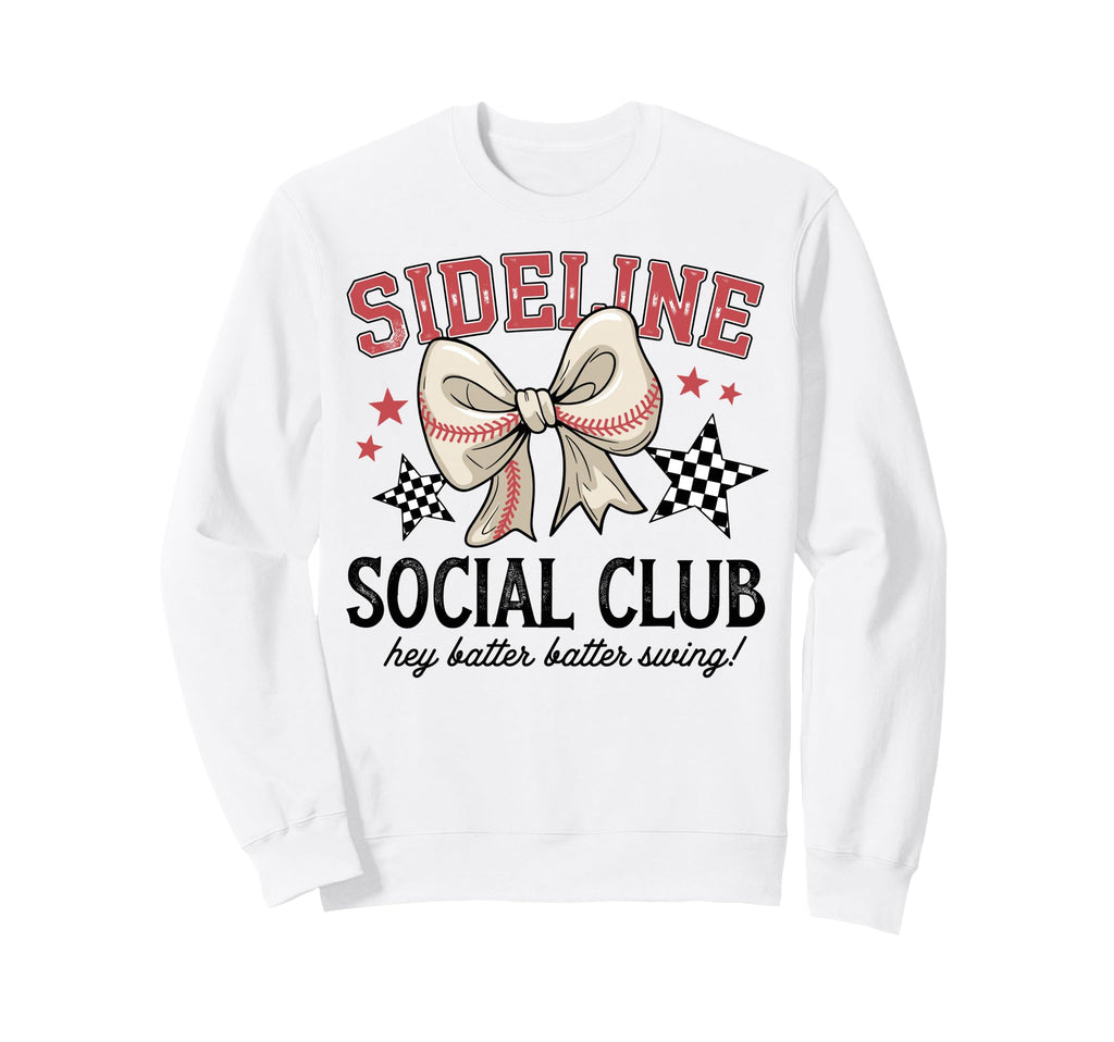 Funny Baseball Sideline Social Sweatshirt - Streetwear Style Men Women - T-Shirt, Sweatshirt, Hoodie