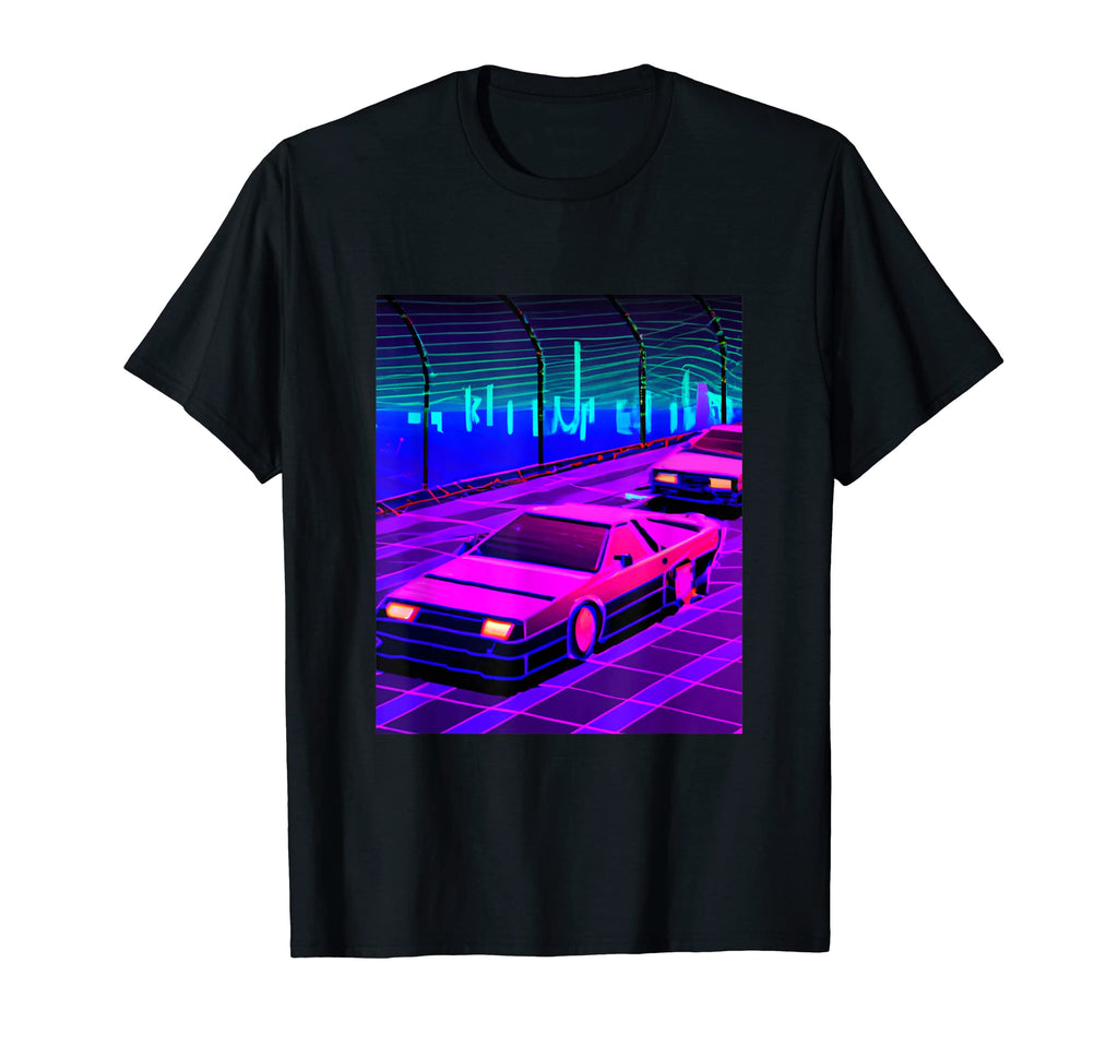 Vaporwave Car Synthwave City Vaporwave T-Shirt - Aesthetic Graphic Unisex - T-Shirt, Sweatshirt, Hoodie