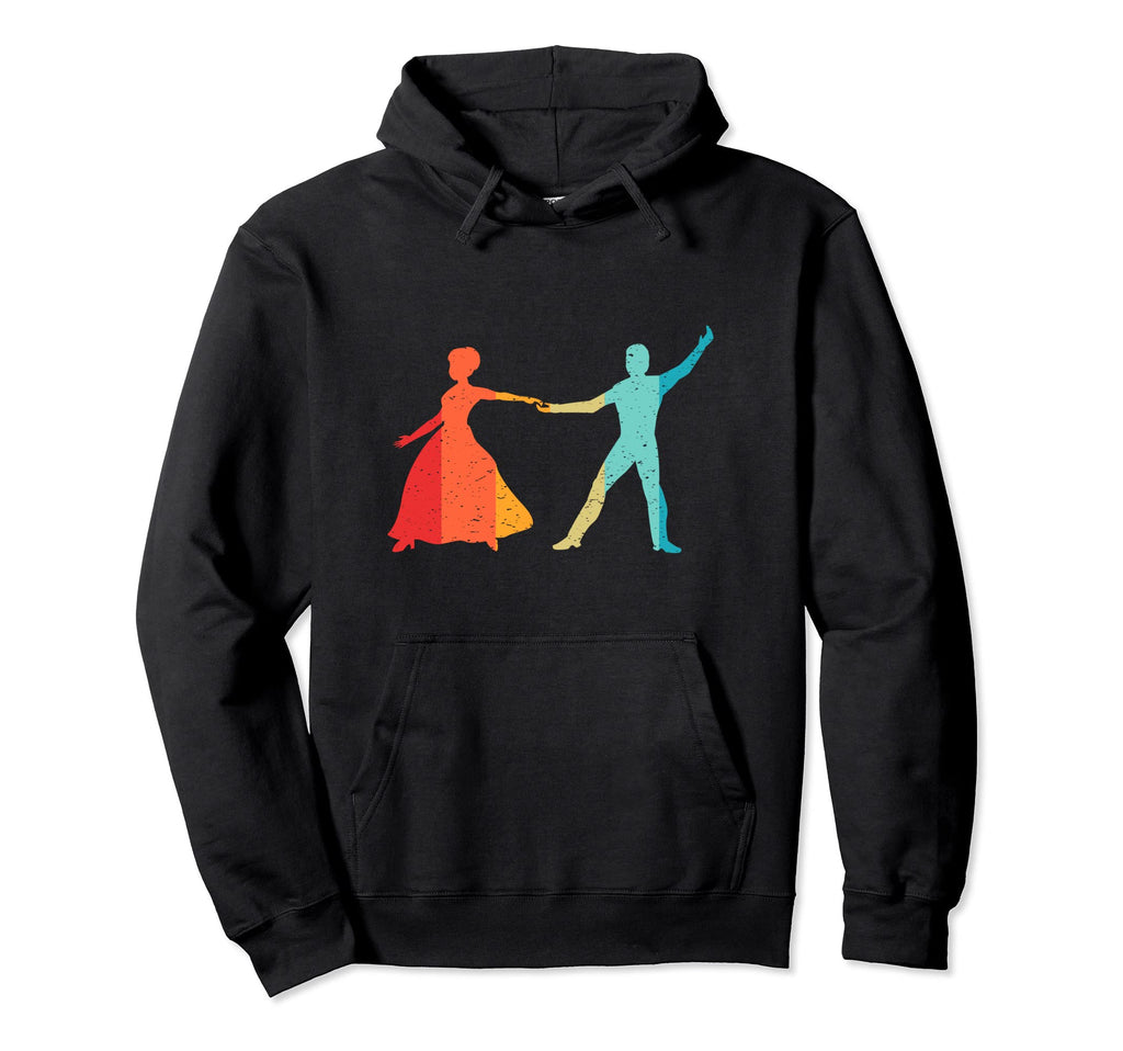 Couple Dancing Silhouette 80S Distressed Hoodie - Trendy Graphic for Adults - T-Shirt, Sweatshirt, Hoodie
