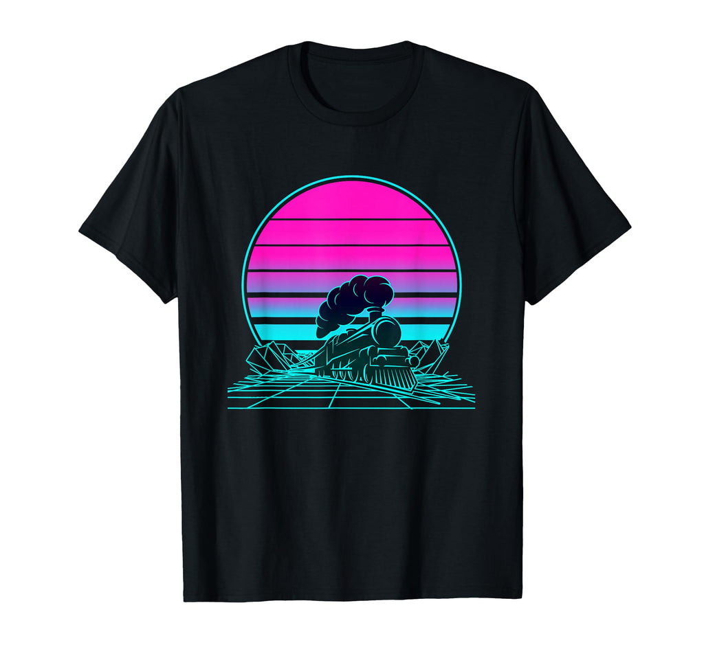 Sunset Steam Train T-Shirt - Novelty Apparel Unisex - T-Shirt, Sweatshirt, Hoodie