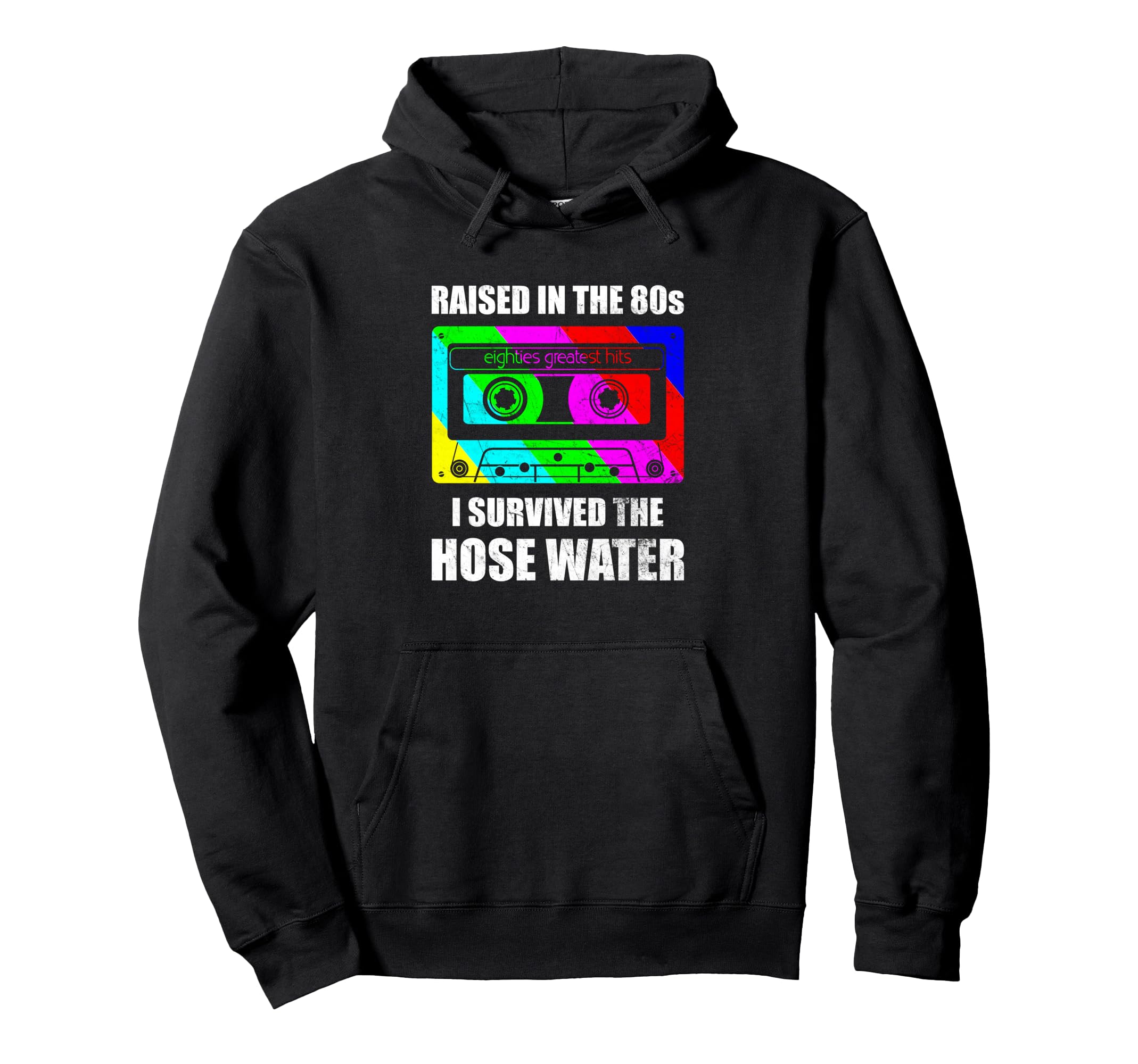 Raised 80S Cassette Tape Funny Hoodie - Custom Art Print for Adults - T-Shirt, Sweatshirt, Hoodie