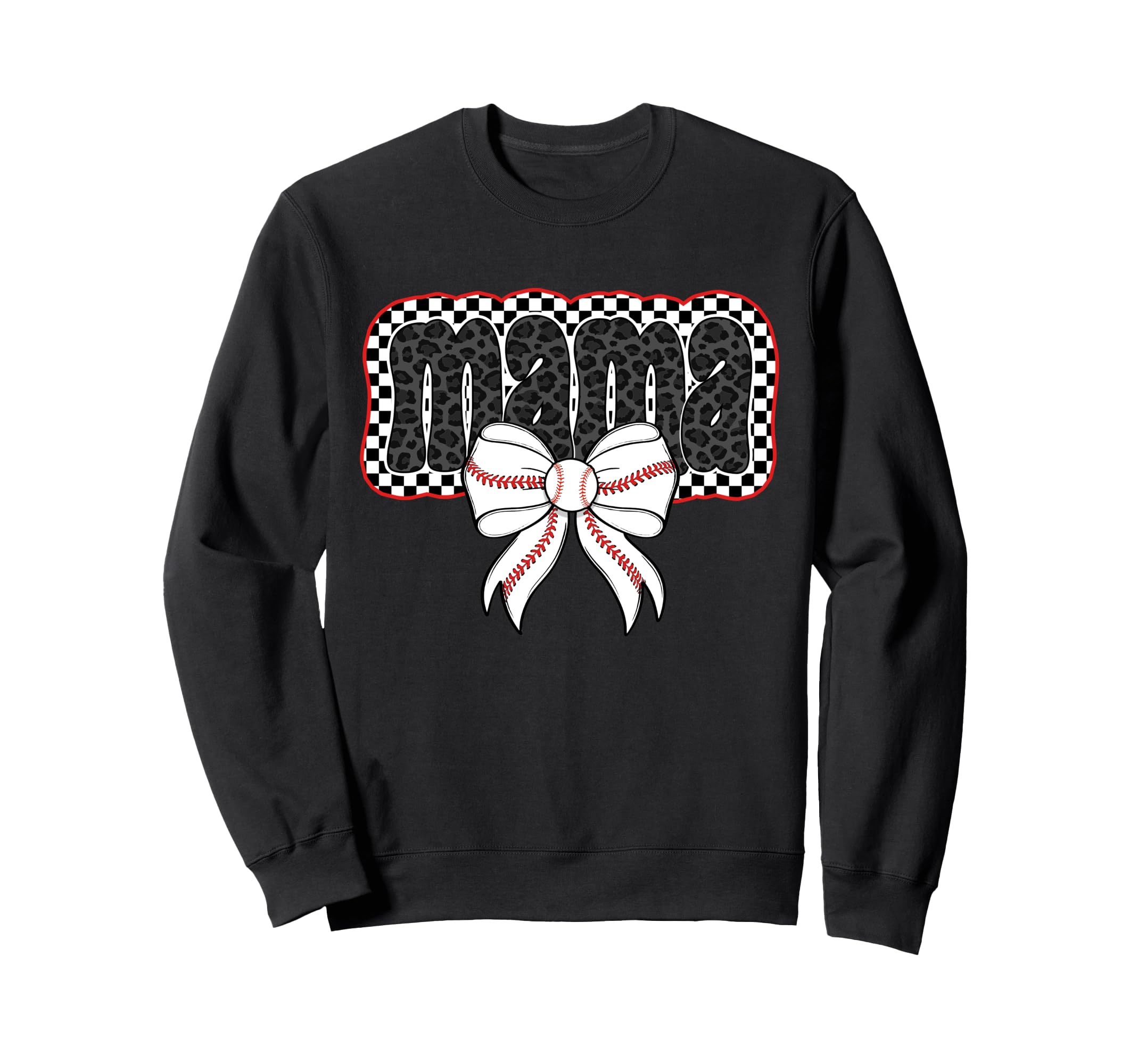Mama Coquette Bow Baseball Cheer Sweatshirt - Casual Everyday Wear Unisex - T-Shirt, Sweatshirt, Hoodie