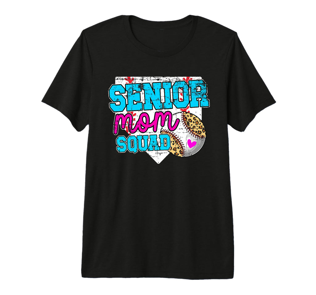 Baseball Senior Mom Squad Baseball T-Shirt - Aesthetic Graphic for Adults - T-Shirt, Sweatshirt, Hoodie