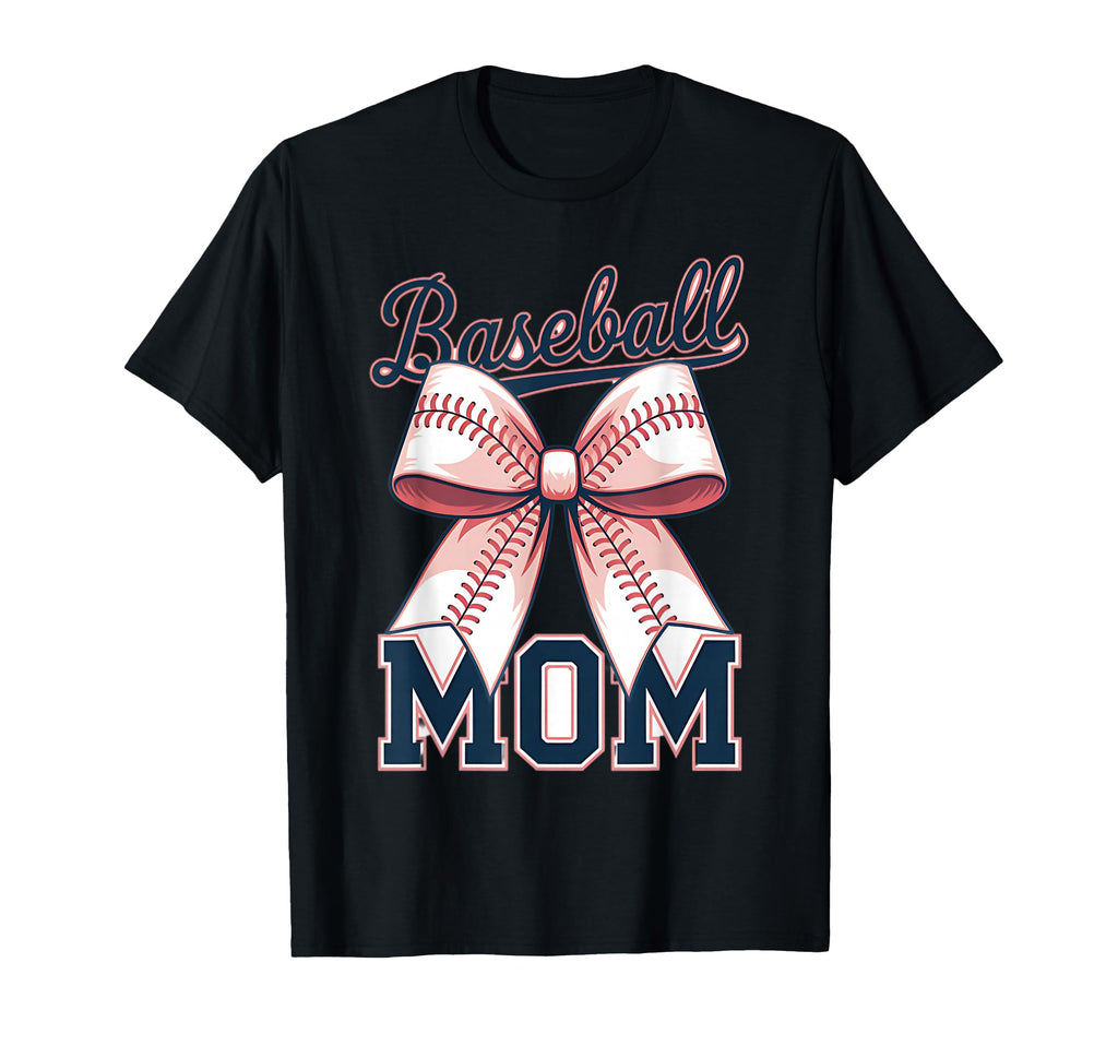 Baseball Mom Coquette Bow T-Shirt - Aesthetic Graphic Men Women - T-Shirt, Sweatshirt, Hoodie