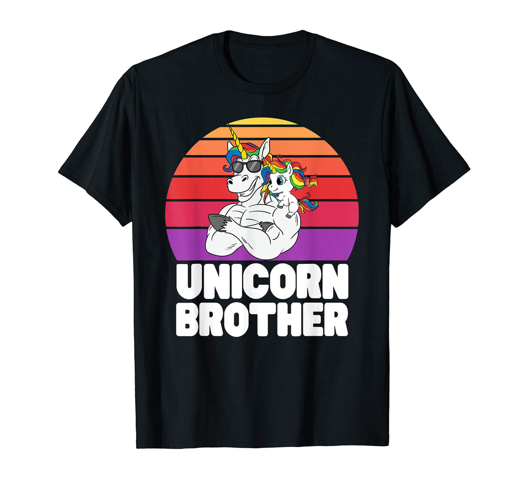 Unicorn Brother Bodybuilder Sunglasses T-Shirt - Graphic Print Men Women - T-Shirt, Sweatshirt, Hoodie