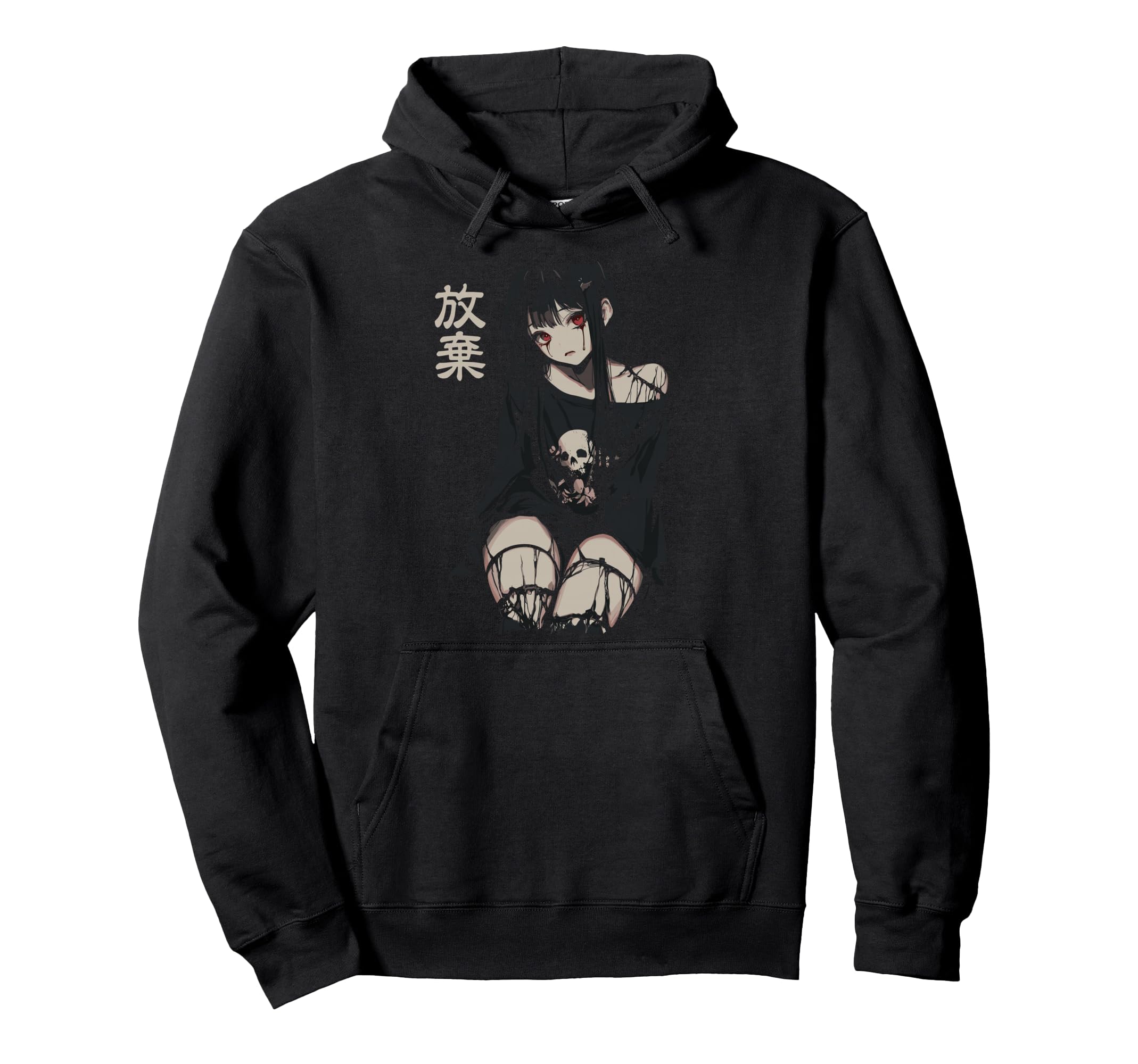 Anime Horror Aesthetic Soft Grunge Hoodie - Fun Novelty Design Unisex - T-Shirt, Sweatshirt, Hoodie
