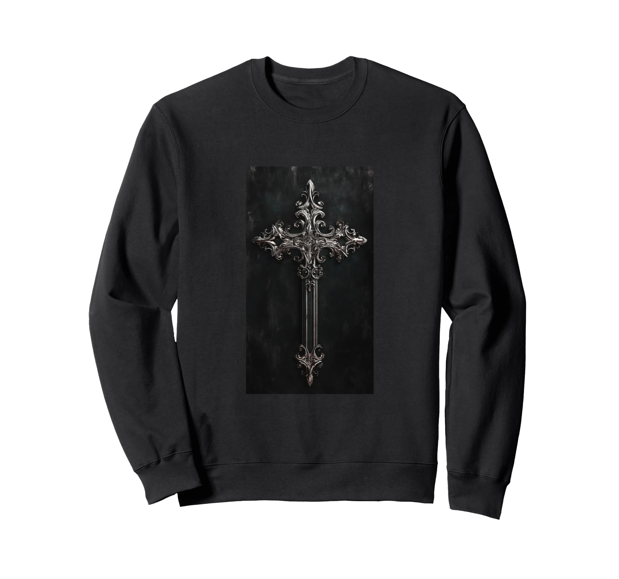 Gothic Cross Grunge Aesthetic Y2K Sweatshirt - Streetwear Style Men Women - T-Shirt, Sweatshirt, Hoodie