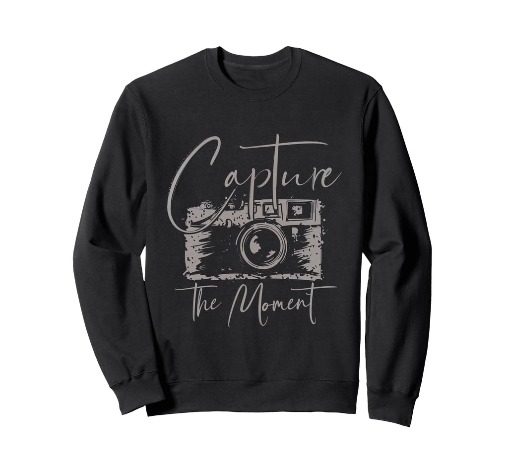 Capture Moment Photography Camera Sweatshirt - Novelty Apparel for Adults - T-Shirt, Sweatshirt, Hoodie