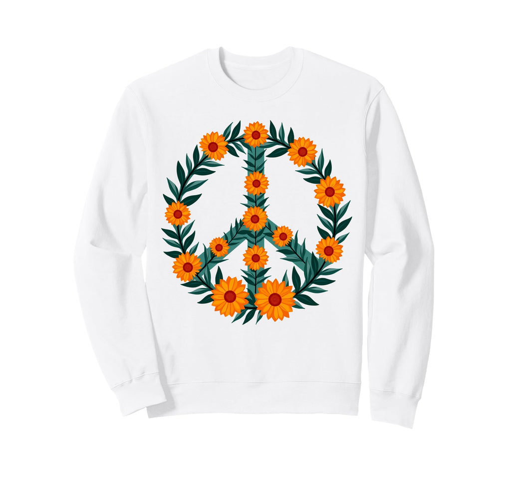 60S 70S Flower Power Groovy Love Sweatshirt - Streetwear Style Unisex - T-Shirt, Sweatshirt, Hoodie