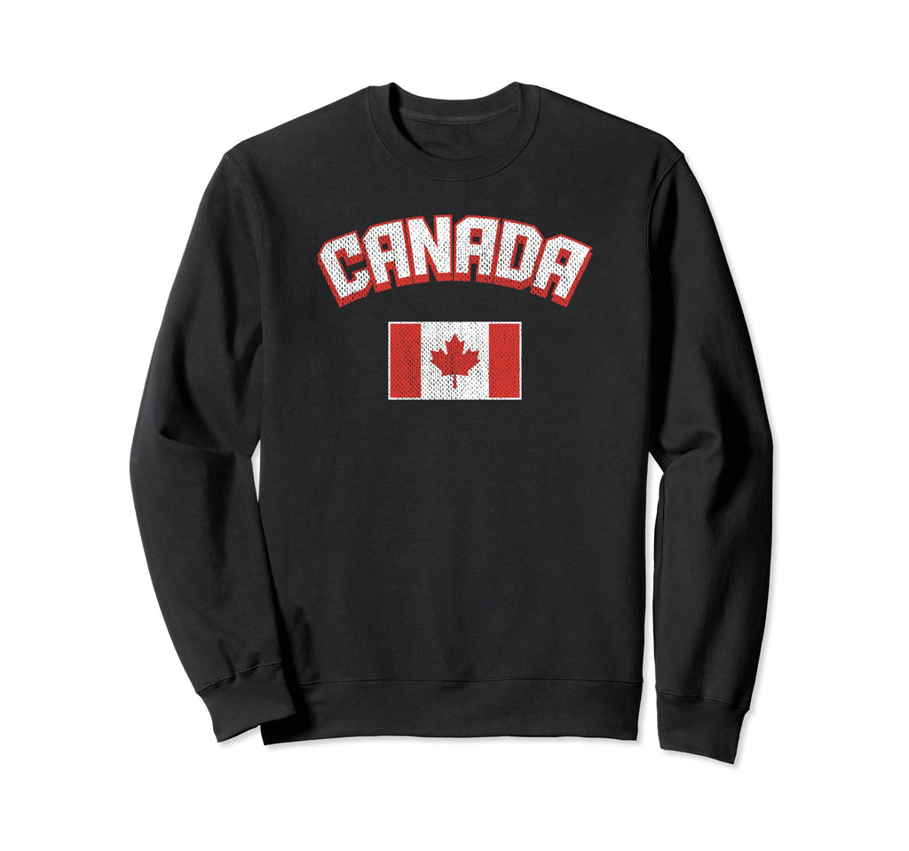 Canada Flag Distressed Country Canadian Sweatshirt - Graphic Print Unisex - T-Shirt, Sweatshirt, Hoodie