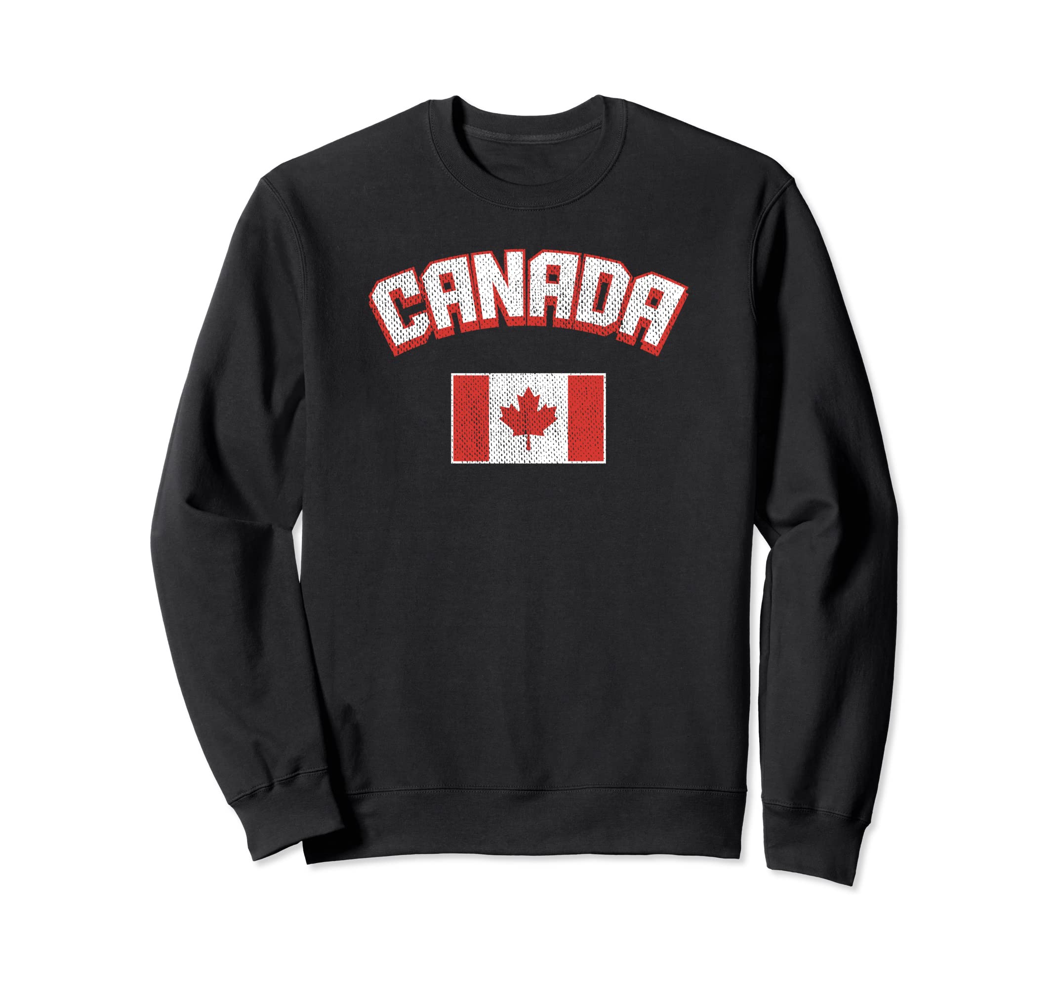 Canada Flag Distressed Country Canadian Sweatshirt - Graphic Print Unisex - T-Shirt, Sweatshirt, Hoodie
