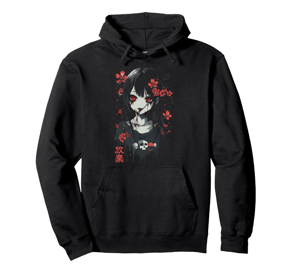 Anime Horror Aesthetic Soft Grunge Waifu Hoodie - Aesthetic Graphic Unisex - T-Shirt, Sweatshirt, Hoodie