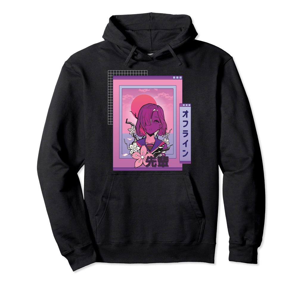 Pastel Vaporwave Japanese Aesthetic Sad Hoodie - Custom Art Print Unisex - T-Shirt, Sweatshirt, Hoodie
