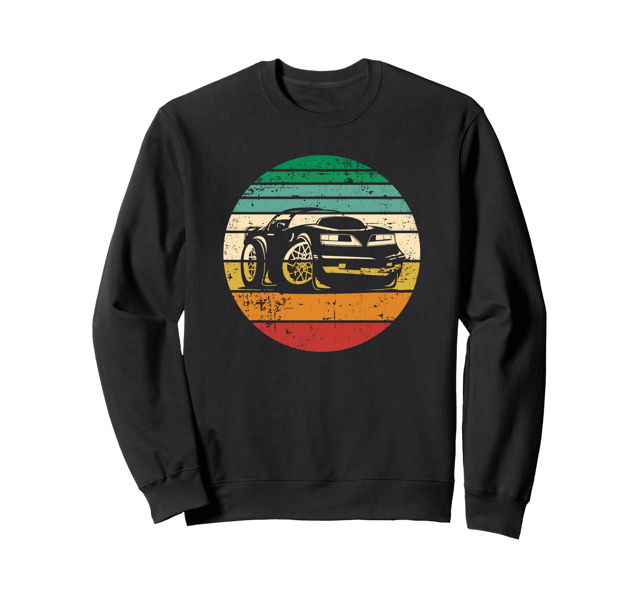Muscle Car Hotrod Cartoon Distressed Sweatshirt - Streetwear Style Unisex - T-Shirt, Sweatshirt, Hoodie