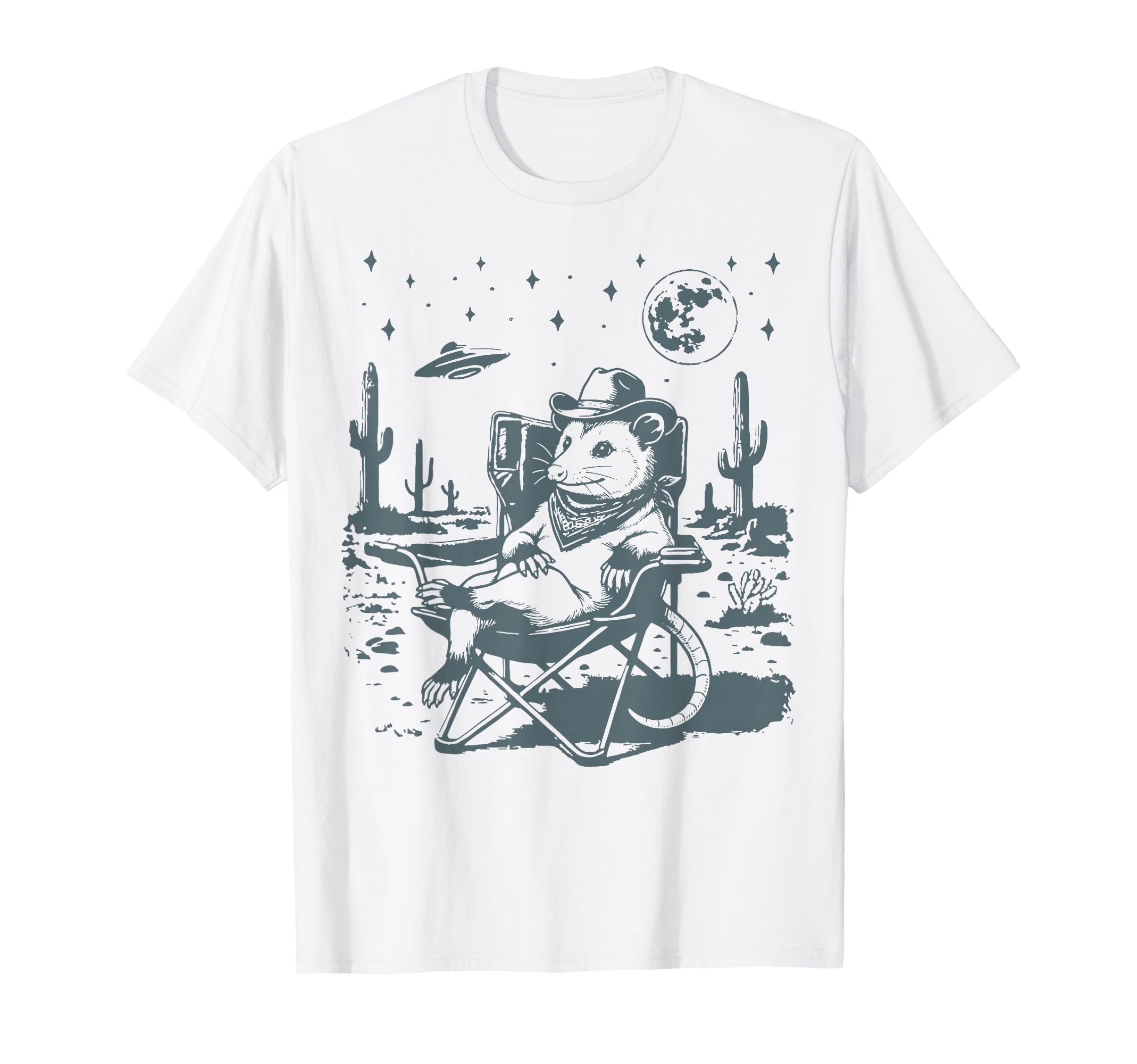 Possum Cowboy Funny Opossum Meme Ufo T-Shirt - Graphic Print for Adults - T-Shirt, Sweatshirt, Hoodie