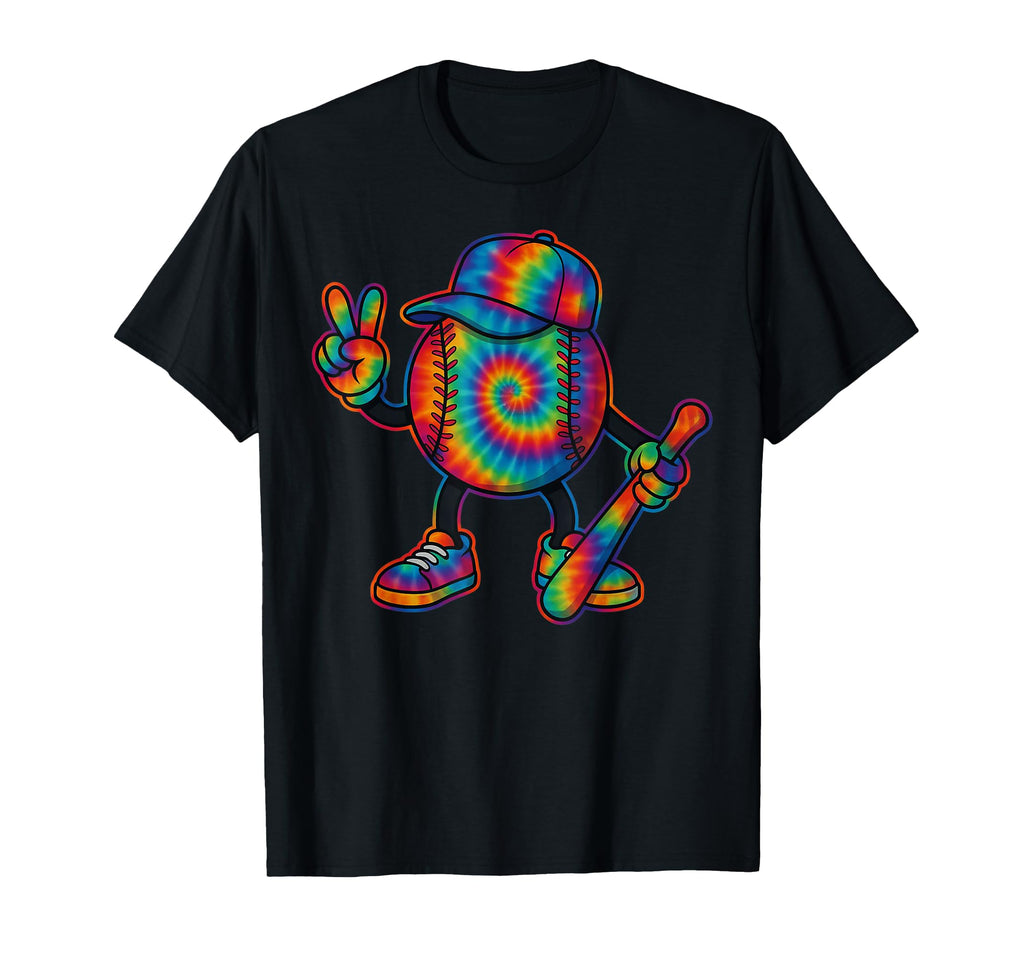 Tie Dye Baseball Colorful Game Day T-Shirt - Aesthetic Graphic Unisex - T-Shirt, Sweatshirt, Hoodie