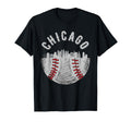 Chicago Illinois Skyline Baseball Fan T-Shirt - Streetwear Style Unisex - T-Shirt, Sweatshirt, Hoodie