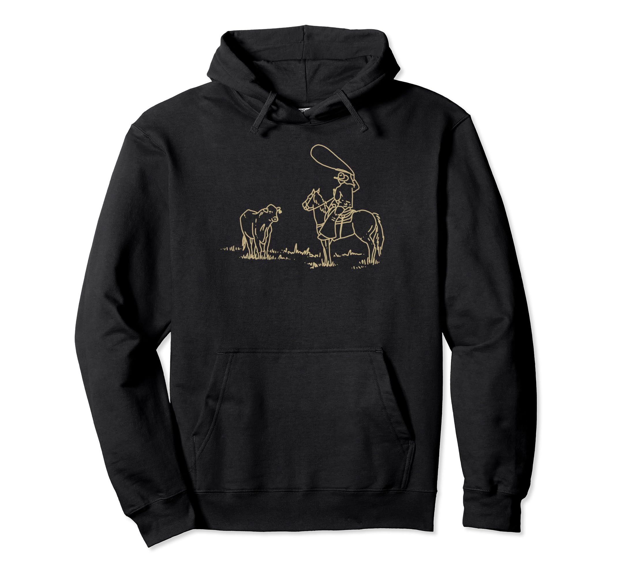 Western Rodeo Cowboy Roping Horse Hoodie - Streetwear Style Men Women - T-Shirt, Sweatshirt, Hoodie