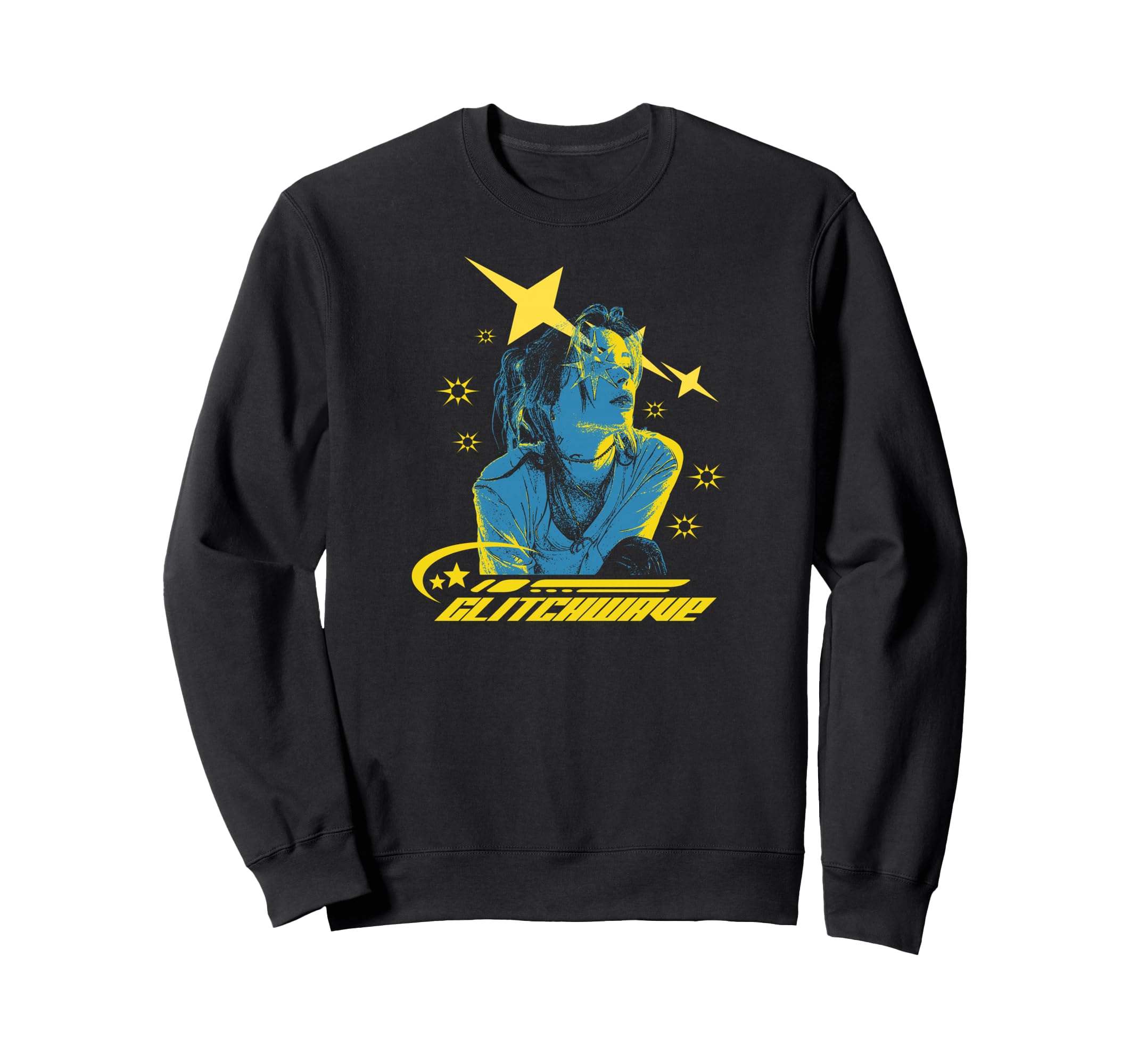 Y2K Glitchwave Bold Urban Sweatshirt - Minimalist Print for Adults - T-Shirt, Sweatshirt, Hoodie