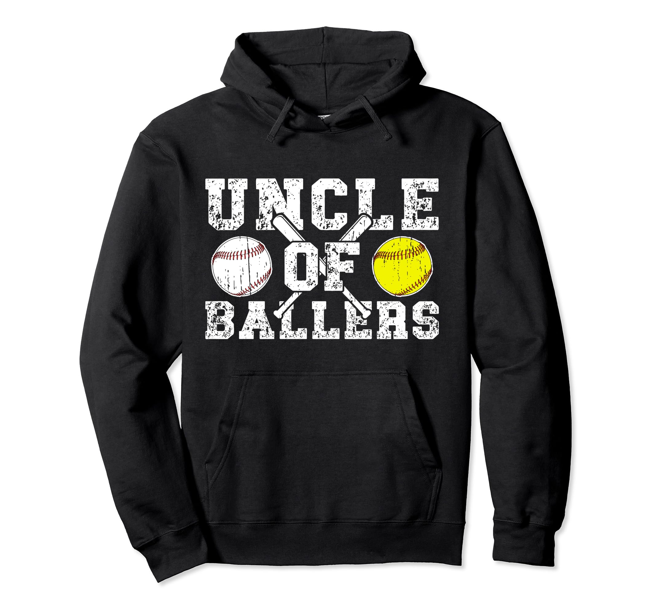 Uncle Ballers Softball Baseball Uncle Hoodie - Streetwear Style for Adults - T-Shirt, Sweatshirt, Hoodie