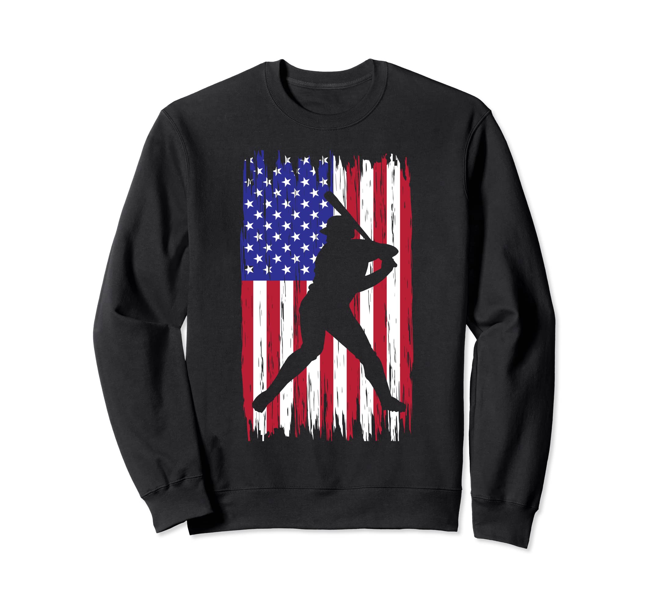 Baseball Pitcher Player American Flag Sweatshirt - Graphic Print Unisex - T-Shirt, Sweatshirt, Hoodie