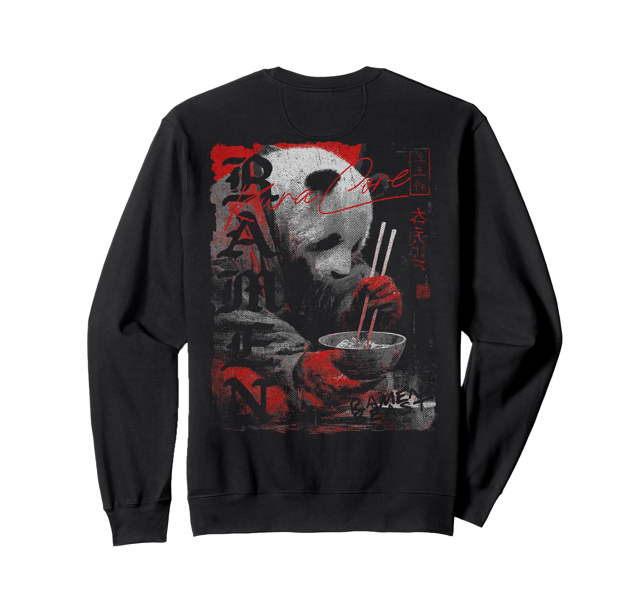 Ramen Back Japanese Streetwear Y2K Sweatshirt - Minimalist Print Men Women - T-Shirt, Sweatshirt, Hoodie