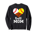 Ball Mom Funny Baseball Softball Sweatshirt - Aesthetic Graphic Unisex - T-Shirt, Sweatshirt, Hoodie