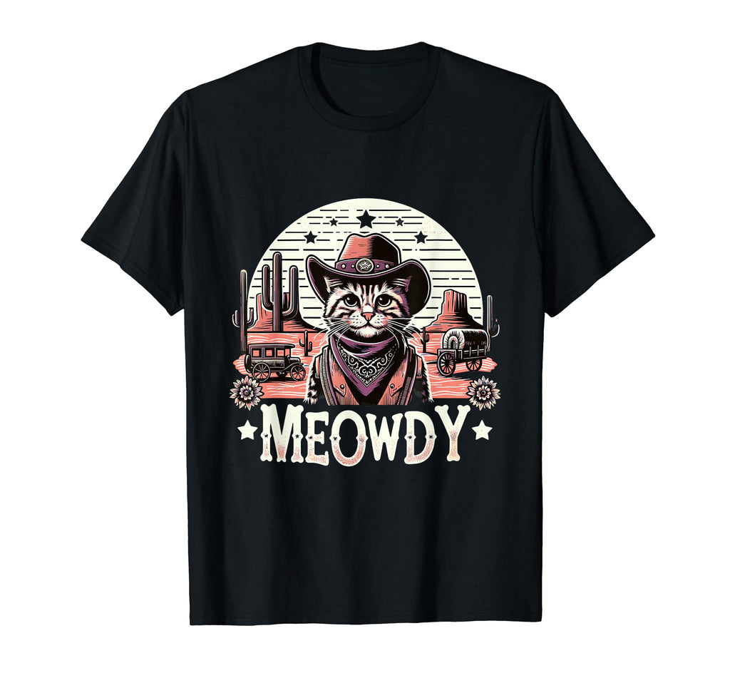 Meowdy Country Cowboy Western Cat T-Shirt - Streetwear Style for Adults - T-Shirt, Sweatshirt, Hoodie