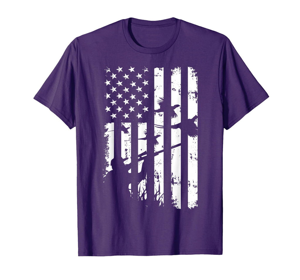 Waterfowl American Usa Flag T-Shirt - Casual Everyday Wear for Adults - T-Shirt, Sweatshirt, Hoodie