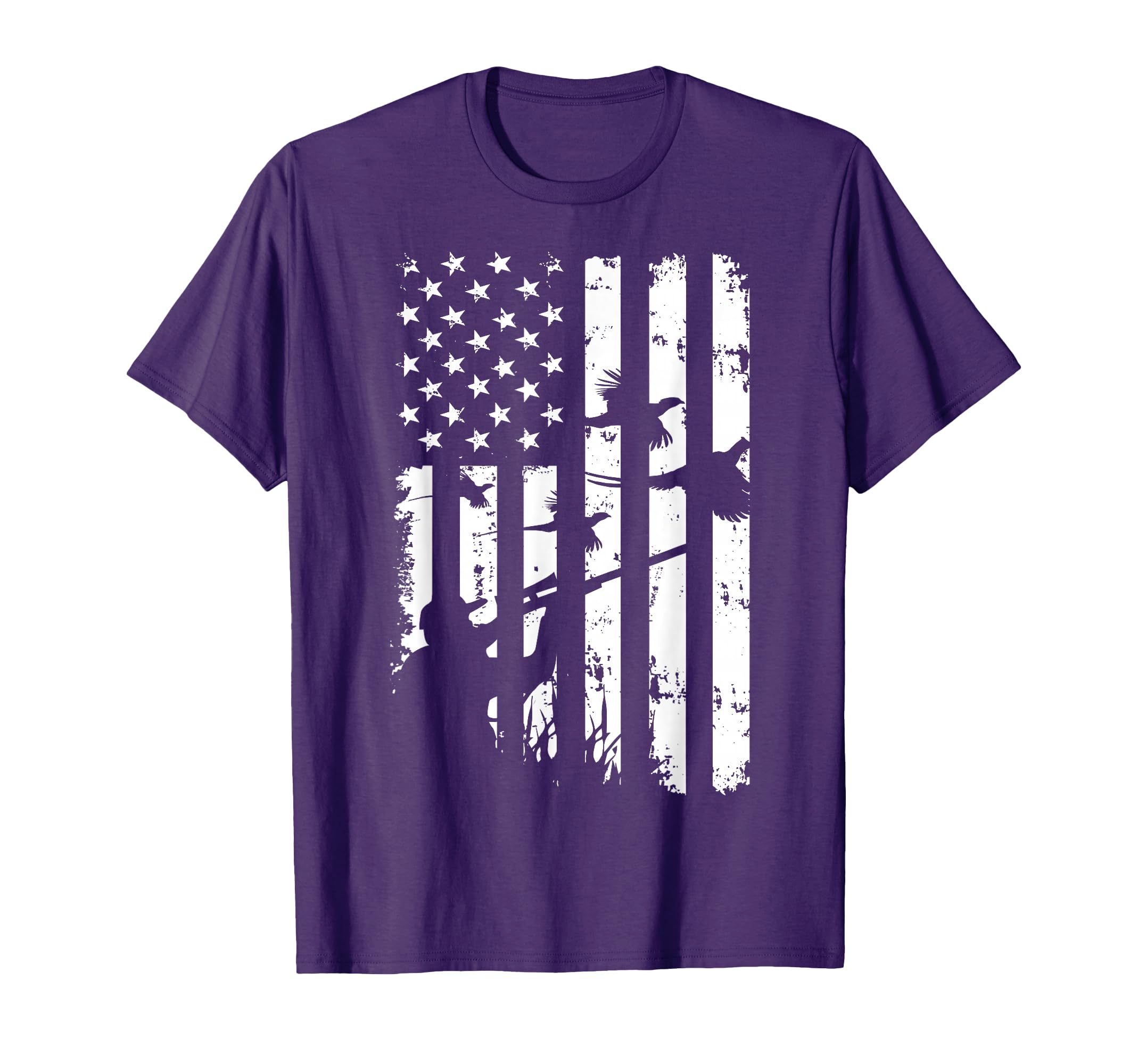 Waterfowl American Usa Flag T-Shirt - Casual Everyday Wear for Adults - T-Shirt, Sweatshirt, Hoodie
