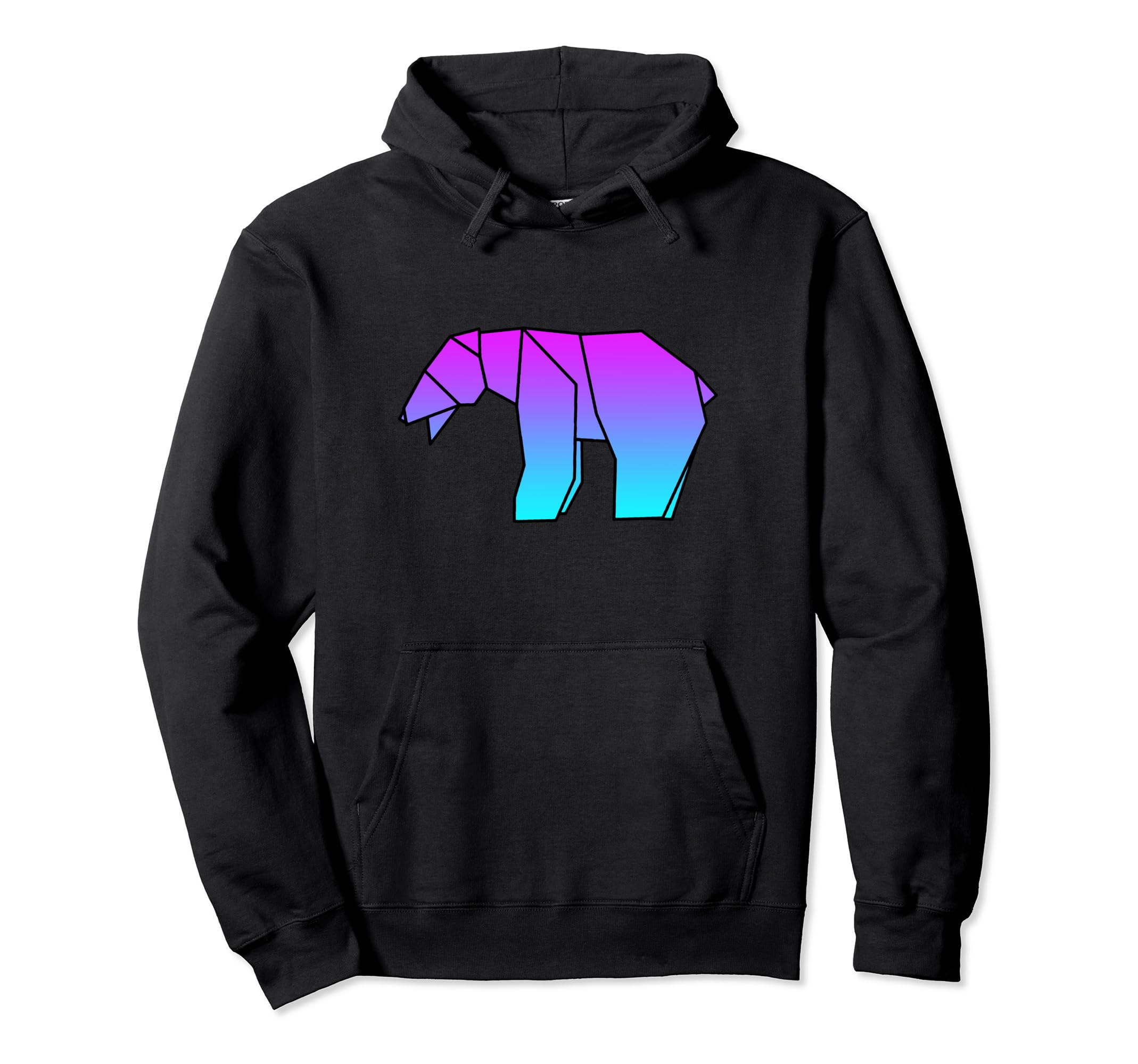 Bear Origami Vaporwave Aesthetic Love Hoodie - Streetwear Style Unisex - T-Shirt, Sweatshirt, Hoodie