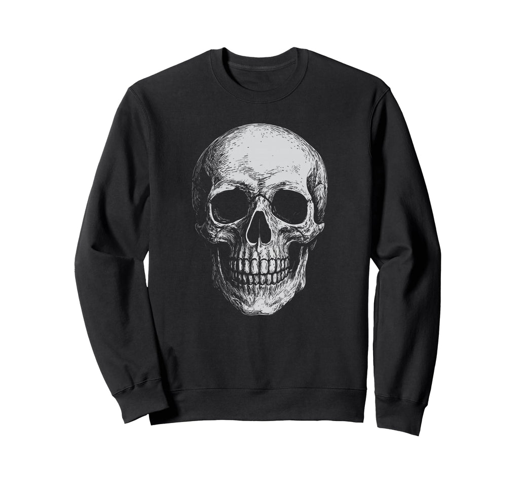 Skull Gothic Punk Rock Fall Sweatshirt - Unique Graphic for Adults - T-Shirt, Sweatshirt, Hoodie