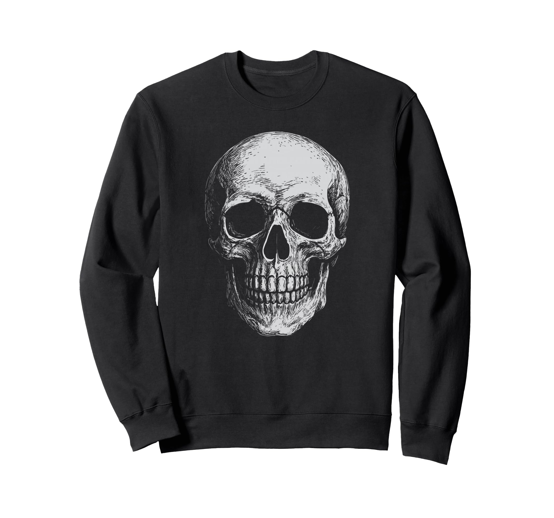 Skull Gothic Punk Rock Fall Sweatshirt - Unique Graphic for Adults - T-Shirt, Sweatshirt, Hoodie