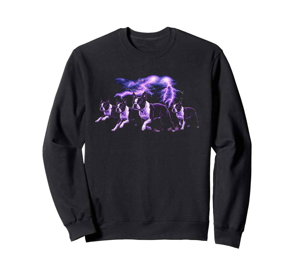 Boston Terrier 90S Dog Lovers Sweatshirt - Novelty Apparel for Adults - T-Shirt, Sweatshirt, Hoodie