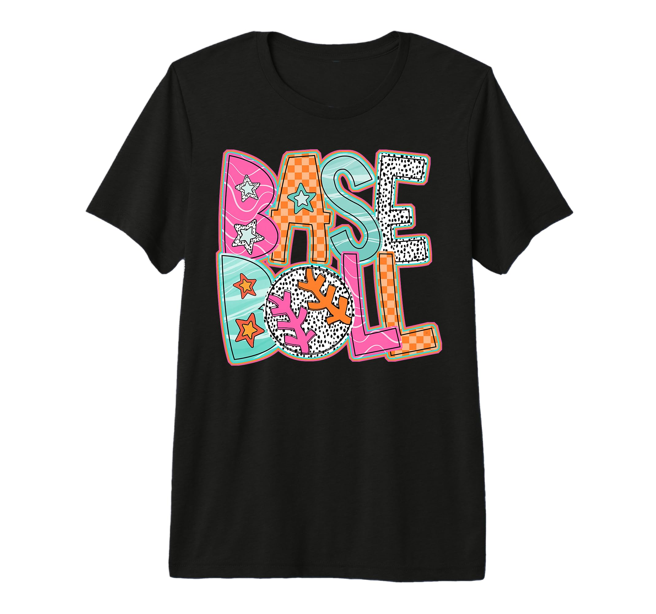Baseball Son Mom Mama Doodles Dots T-Shirt - Custom Art Print for Adults - T-Shirt, Sweatshirt, Hoodie